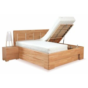 Manželská postel s úložným prostorem z masivu SOFIA F111/F139 180x200, masiv buk