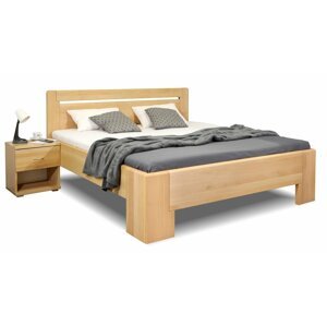 Vysoká pevná dřevěná postel MAGNUS, masiv buk