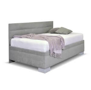 Čalouněná postel Niobe s bočním čelem a úložným prostorem, 90x210 cm