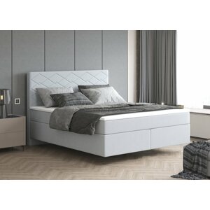 Zvýšená postel boxspring SEVILA 3, s matracemi a topperem, 140 x 200 cm
