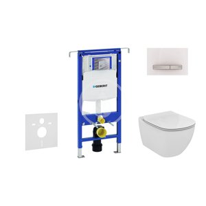 Geberit 111.355.00.5 NU8 - Modul pro závěsné WC s tlačítkem Sigma50, alpská bílá + Ideal Standard Tesi - WC a sedátko, Aquablade, SoftClose