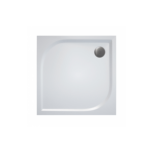 Mereo sprchová vanička z litého mramoru čtverec 90x90x3 cm, bílá