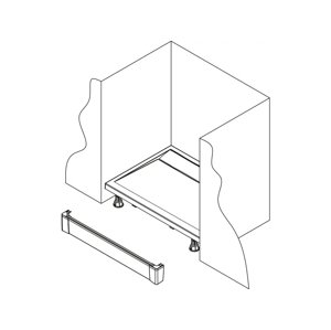 Ronal PWII07004 Přední panel hliníkový pro čtvercovou vaničku 70 cm - bílý (Sanswiss)