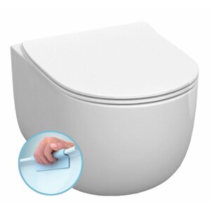 Kerasan FLO závěsná WC mísa, Rimless, 37x54 cm, bílá