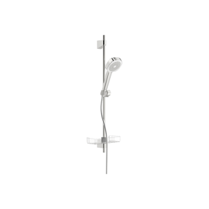 Hansa 44770111 - Set sprchové hlavice, 1 proud, hadice a tyče s poličkou, chrom