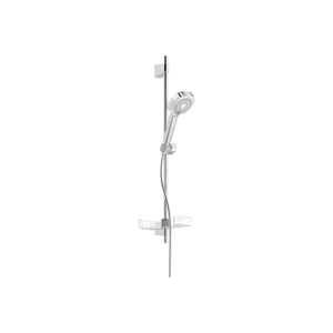 Hansa 44770131 - Set sprchové hlavice, 3 proudy, hadice a tyče s poličkou, chrom