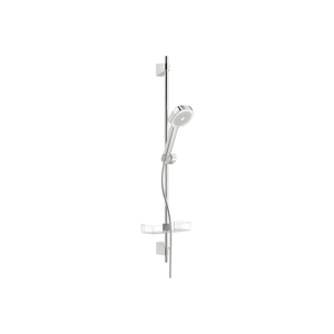 Hansa 44790111 - Set sprchové hlavice, 1 proud, hadice a tyče s poličkou, chrom
