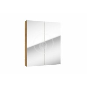 Kielle Zrcadlová skříňka, 60x73x15 cm, zlatý dub