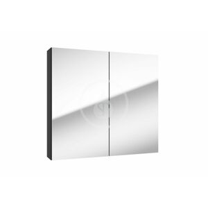 Kielle Zrcadlová skříňka, 80x73x15 cm, matná černá