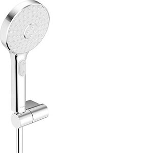 Hansa 84380133 - Set sprchové hlavice, 3 proudy, držáku a hadice, světle šedá/chrom