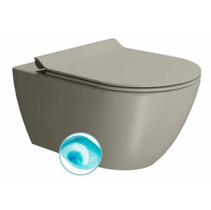 GSI PURA závěsná WC mísa, Swirlflush, 55x36 cm, tortora dual-mat