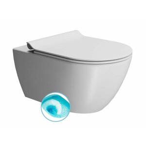 GSI PURA závěsná WC mísa, Swirlflush, 55x36 cm, bílá dual-mat