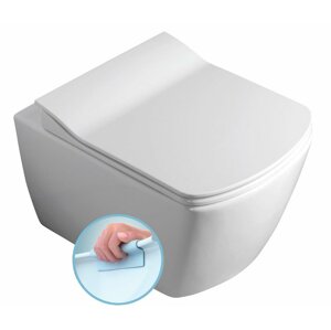 Creavit GLANC závěsná WC mísa, Rimless, 37x51,5 cm, bílá