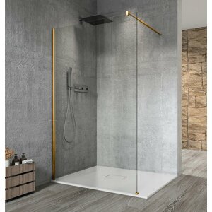 Gelco VARIO GOLD MATT jednodílná sprchová zástěna k instalaci ke stěně, čiré sklo, 1200 mm