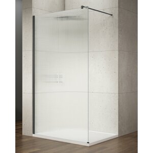 Gelco VARIO BLACK jednodílná sprchová zástěna k instalaci ke stěně, sklo nordic, 1000 mm