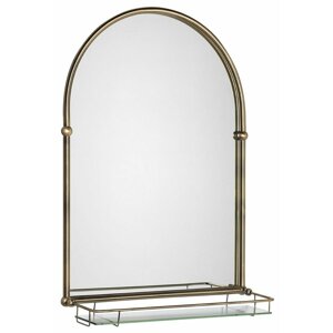 Sapho TIGA zrcadlo 48x67cm, skleněná polička, bronz