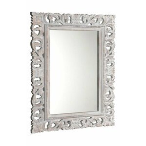Sapho SCULE zrcadlo ve vyřezávaném rámu, 70x100cm, bílá