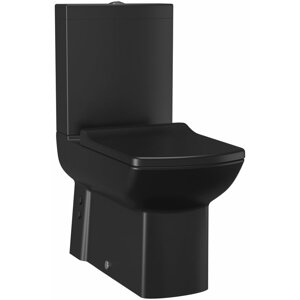 Creavit LARA WC kombi, spodní/zadní odpad, černá mat - SET(LR360-11SM00E-0000/1ks, IT5130/1ks, LR410-00SM00E-0000/1ks)