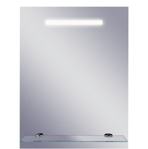 Olsen spa LINEA II - zrcadlo s osvětlením a poličkou 500 x 650 mm (š x v)