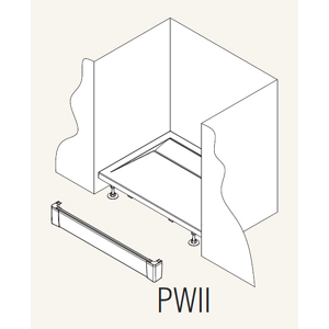 Sanswiss PWII08004 Přední panel hliníkový rovný vaničku 80 x 9,5 cm - bílý