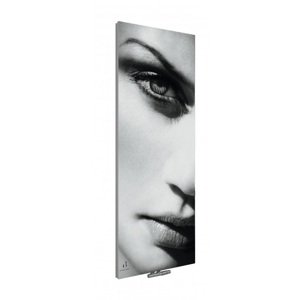 Instalprojekt Koupelnový radiátor INVENTIO FOTO 656 x 1806 mm, bílé provedení rámu, s potiskem EFS01 - SHE (Ženský obličej)