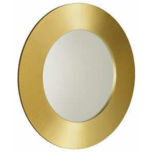 Sapho SUNBEAM kulaté zrcadlo v rámu, pr.90cm, zlatá