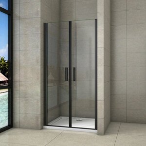 Stacato MINEBLACK LINE otočné sprchové dveře dvoukřídlé 900mm