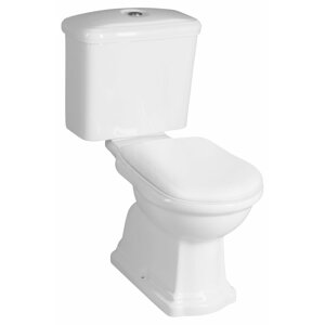 Kerasan RETRO WC kombi, spodní odpad, bílá-chrom - SET(101201/1ks, 108101/1ks, 750990/1ks)