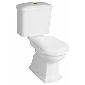 Kerasan RETRO WC kombi, zadní odpad, bílá-bronz - SET(101301/1ks, 108101/1ks, 750993/1ks)