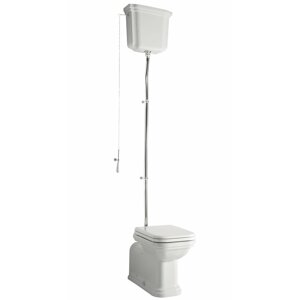 Kerasan WALDORF WC mísa s nádržkou, spodní/zadní odpad, bílá-chrom - SET(411601/1ks, 418001/1ks, 754590/1ks, 757390/1ks)