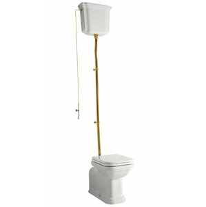 Kerasan WALDORF WC mísa s nádržkou, spodní/zadní odpad, bílá-bronz - SET(411601/1ks, 418001/1ks, 754593/1ks, 757393/1ks)