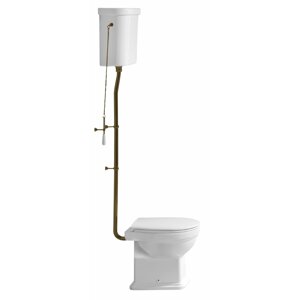 GSI CLASSIC WC mísa s nádržkou, spodní odpad, bílá-bronz - SET(871011/1ks, 878011/1ks, BOBR/1ks)
