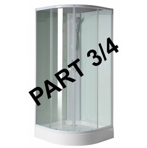 Aqualine AIGO dveře a pevné části čiré sklo, těsnění, profily