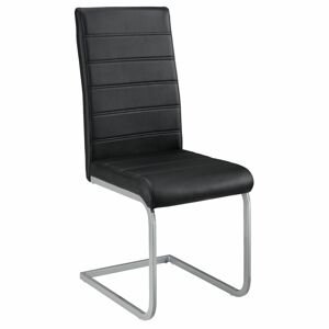 Juskys Konzolová židle  Vegas sada 4 kusů, syntetická kůže, v černé barvě