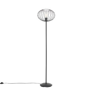 Průmyslová stojací lampa černá 36 cm - Margarita