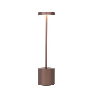 Venkovní stolní lampa bronzová včetně LED a dobíjecího stmívače - Dupont