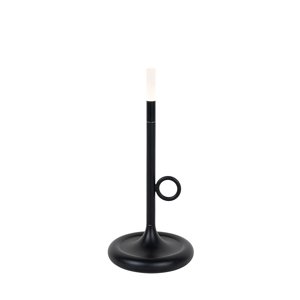 Venkovní stolní lampa černá včetně LED a dobíjecího stmívače - Sjarel