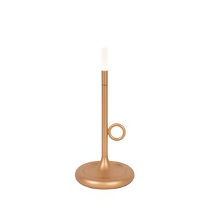 Venkovní stolní lampa zlatá včetně LED a dobíjecího stmívače - Sjarel