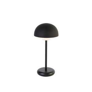 Černá stolní lampa včetně dobíjecího LED a 3-stupňového dotykového stmívače - Maureen