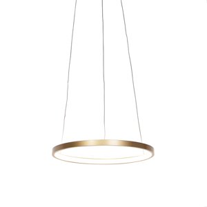 Moderní kruhová závěsná lampa zlatá 40 cm vč. LED - Anella