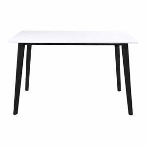 Bílý jídelní stůl s černou konstrukcí Bonami Essentials Vojens, 120 x 70 cm