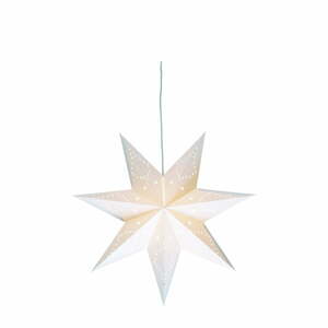 Bílá světelná dekorace s vánočním motivem ø 45 cm Saturnus – Markslöjd