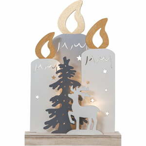 Bílá světelná dekorace s vánočním motivem Fauna – Star Trading