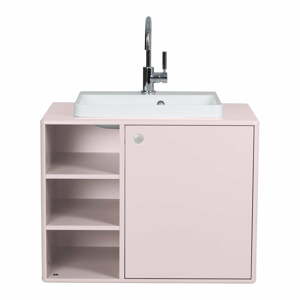 Růžová závěsná skříňka s umyvadlem bez baterie 80x62 cm Color Bath – Tom Tailor