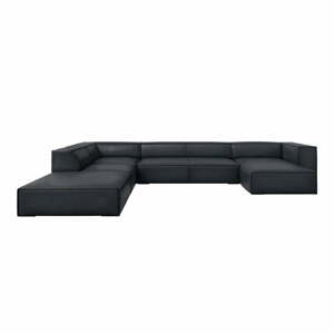 Černá kožená rohová pohovka (levý roh) Madame – Windsor & Co Sofas