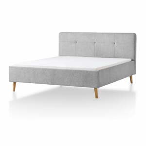 Světle šedá čalouněná dvoulůžková postel 180x200 cm Smart – Meise Möbel