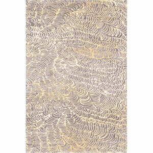 Béžový vlněný koberec 133x180 cm Koi – Agnella