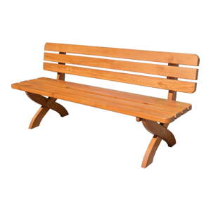 Hnědá dřevěná zahradní lavice Strong – Rojaplast