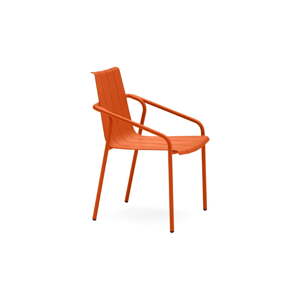 Oranžové kovové zahradní židle v sadě 4 ks Fleole – Ezeis