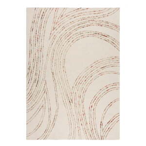 Oranžovo-krémový vlněný koberec 200x290 cm Abstract Swirl – Flair Rugs